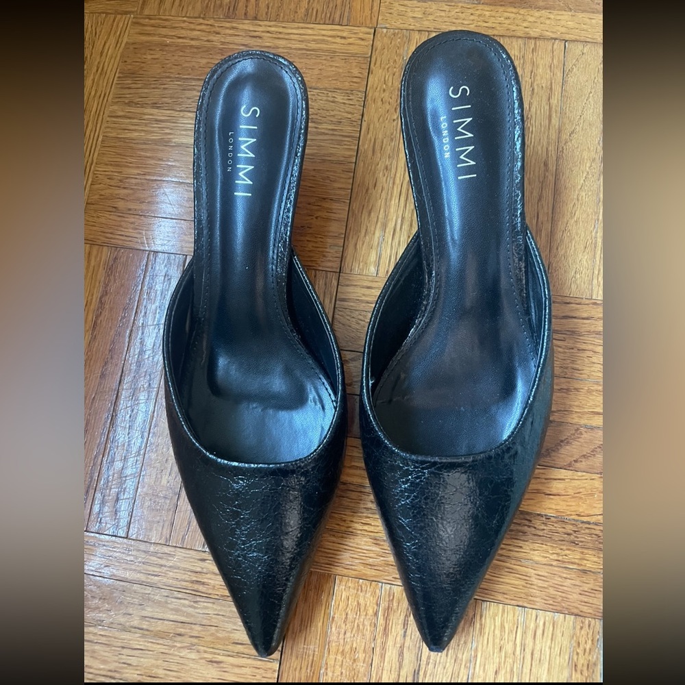 Black Simmi London Kitten Heels